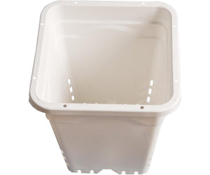 Active Aqua 12"x12" Square White Pot, 12" Tall, 24 per case