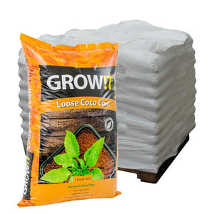 GROW!T Soils & Containers Pallet of 90 Bags - 1.5 Cubic Feet Bag GROW!T Loose Coco Coir, 1.5 Cubic Feet